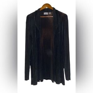 Chico’s Travelers‎ Slinky Open Knit Front Cardigan  Relax Fit Women XL Grunge